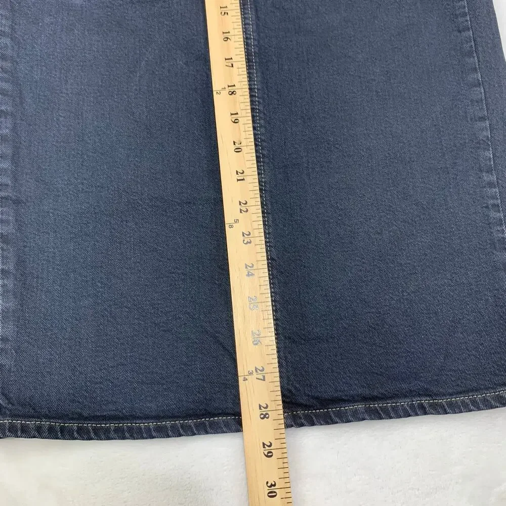 NWT Universal Thread Denim Midi Skirt 00 High Rise Dark Wash 25